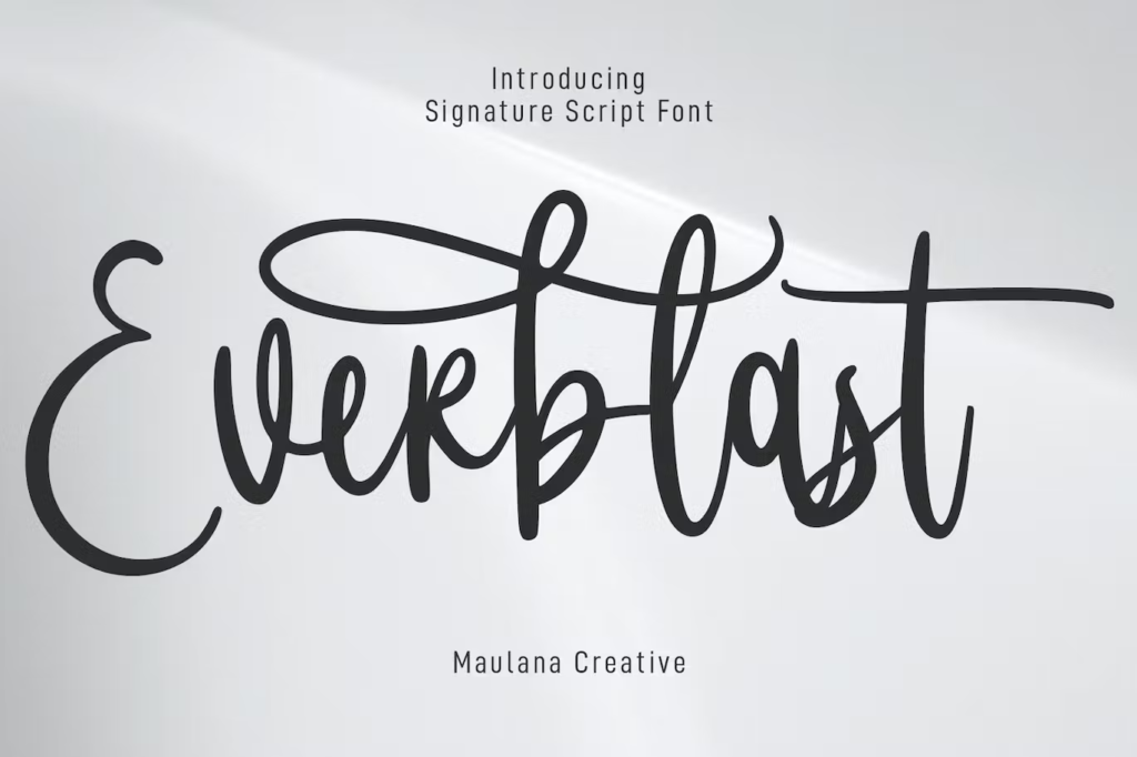 Everblast Calligraphy Script Font