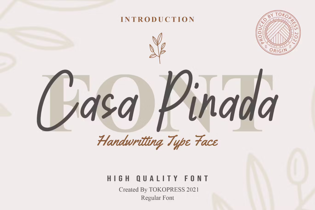 Casa Pinada - Girly Fancy font
