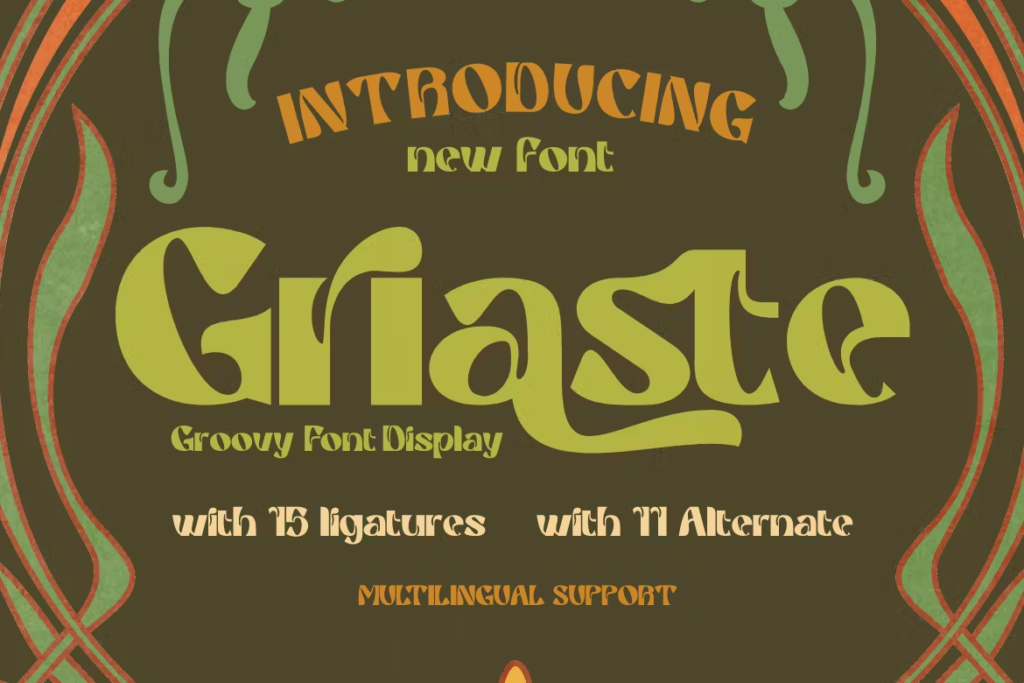 Griaste - Groovy Retro Font