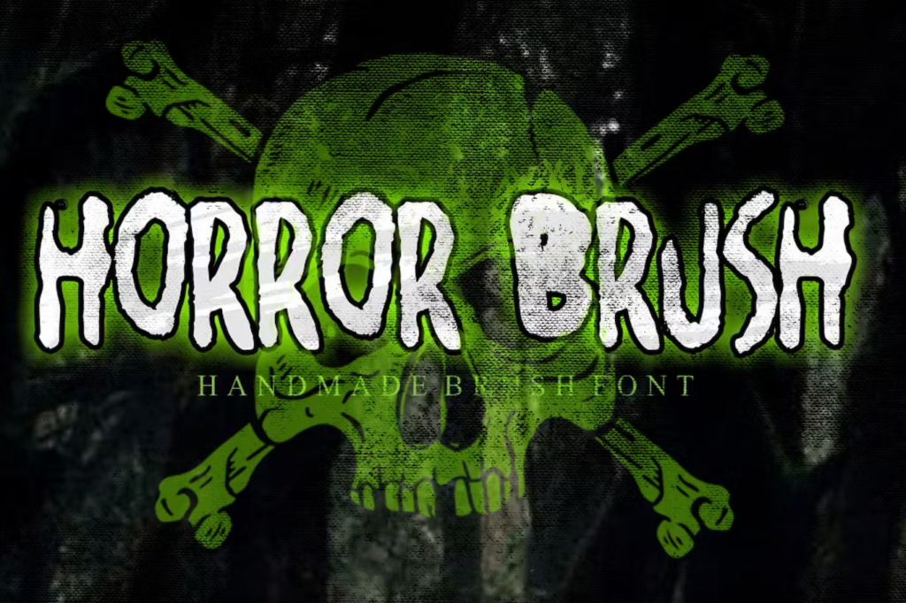AN Horror Brush - Rough and Creepy typeface