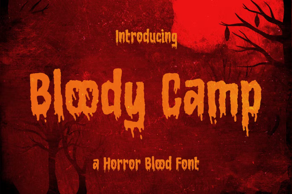 Bloody Camp – a Horror Blood Font
