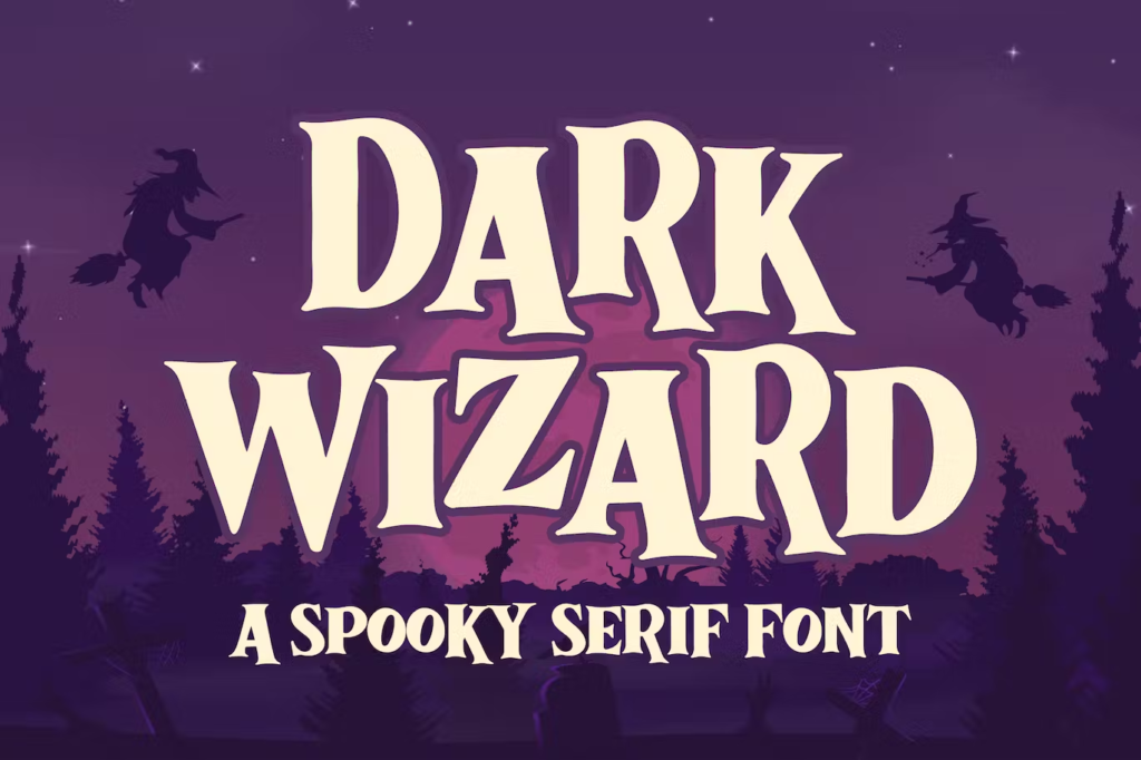 Dark Wizard a Spooky Serif Font