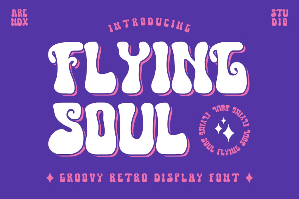 Flying Soul - Groovy Retro Display