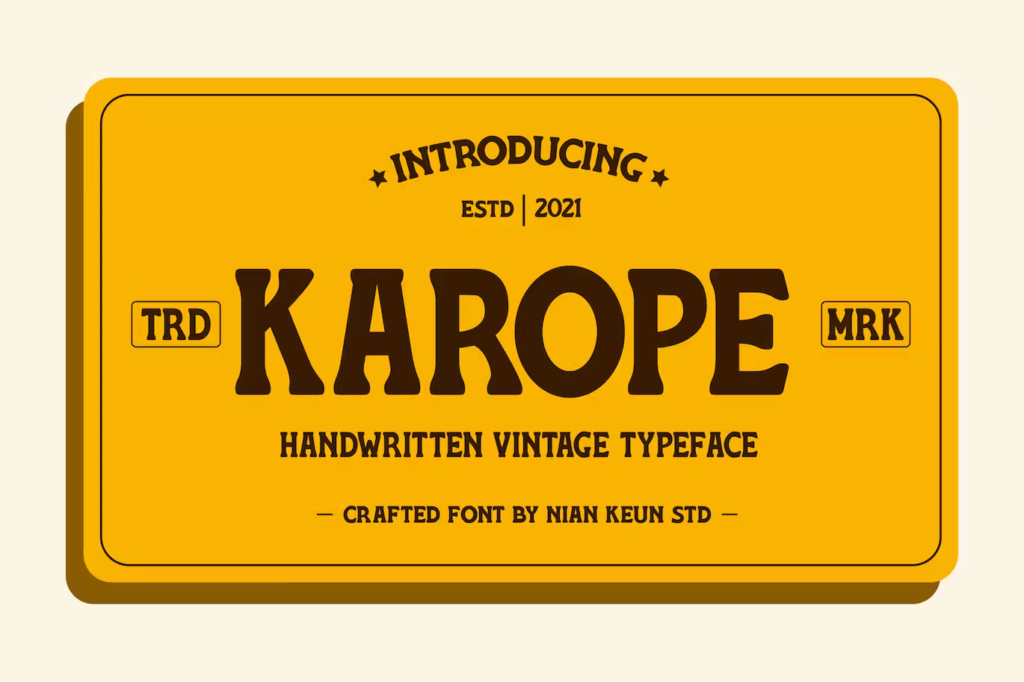 Karope - Handwritten Vintage Typeface