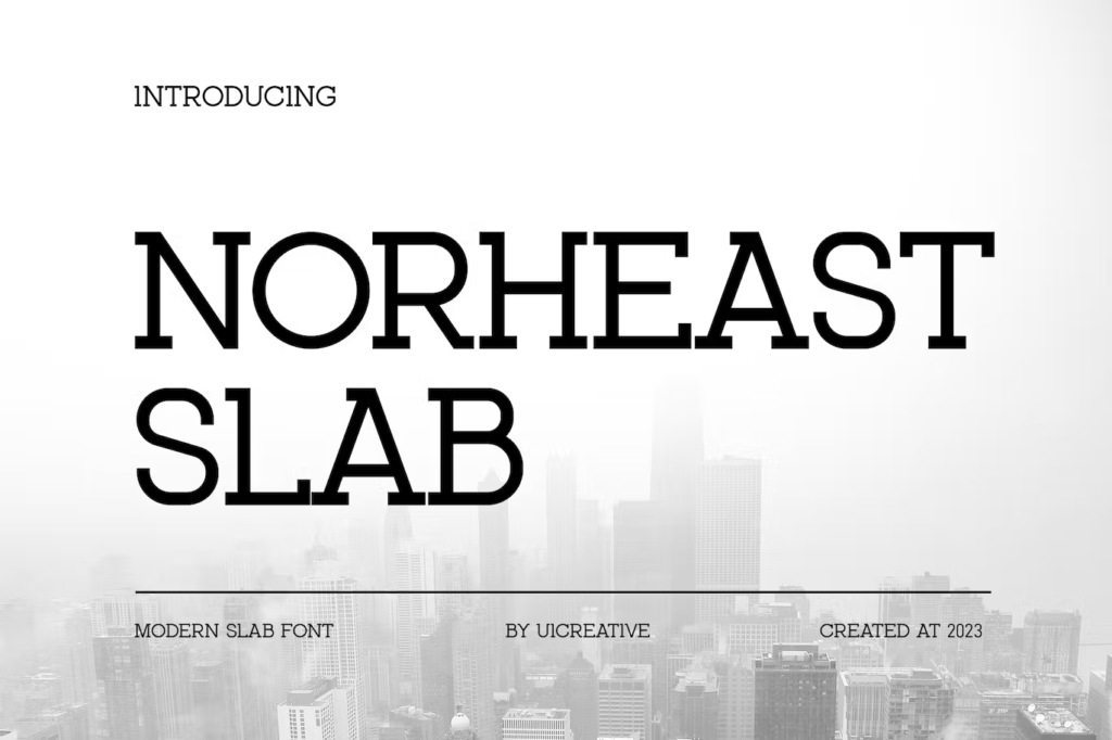 Norheast Modern Slab Font