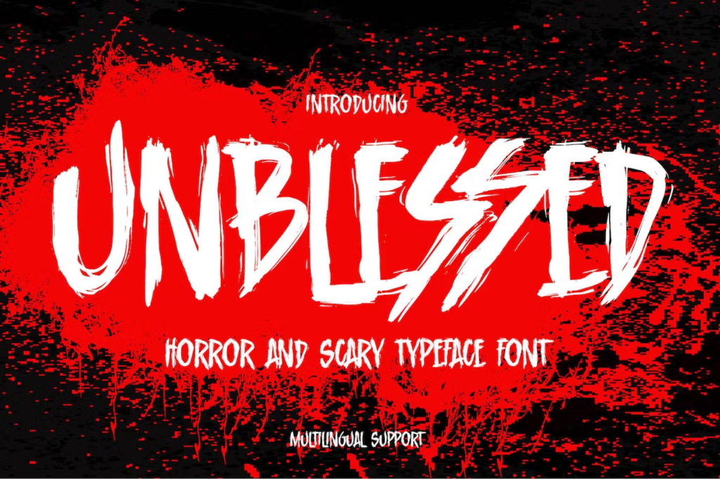 Unblessed - Horror And Scary Typeface Font