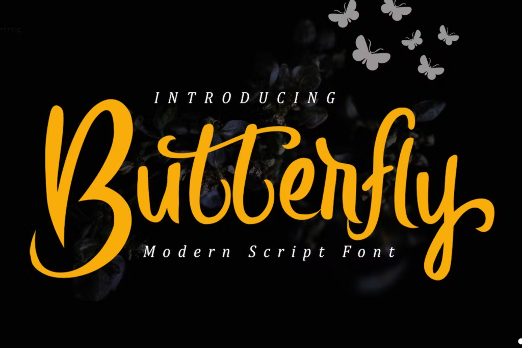 Butterfly Modern Script