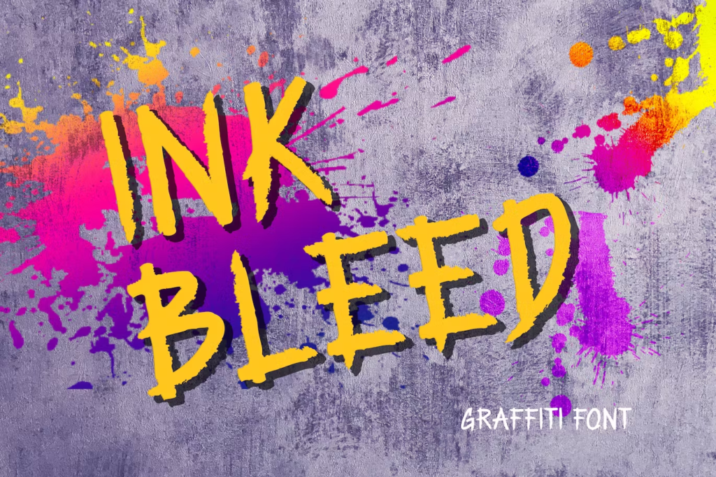 Ink Bleed - Graffiti Display Font