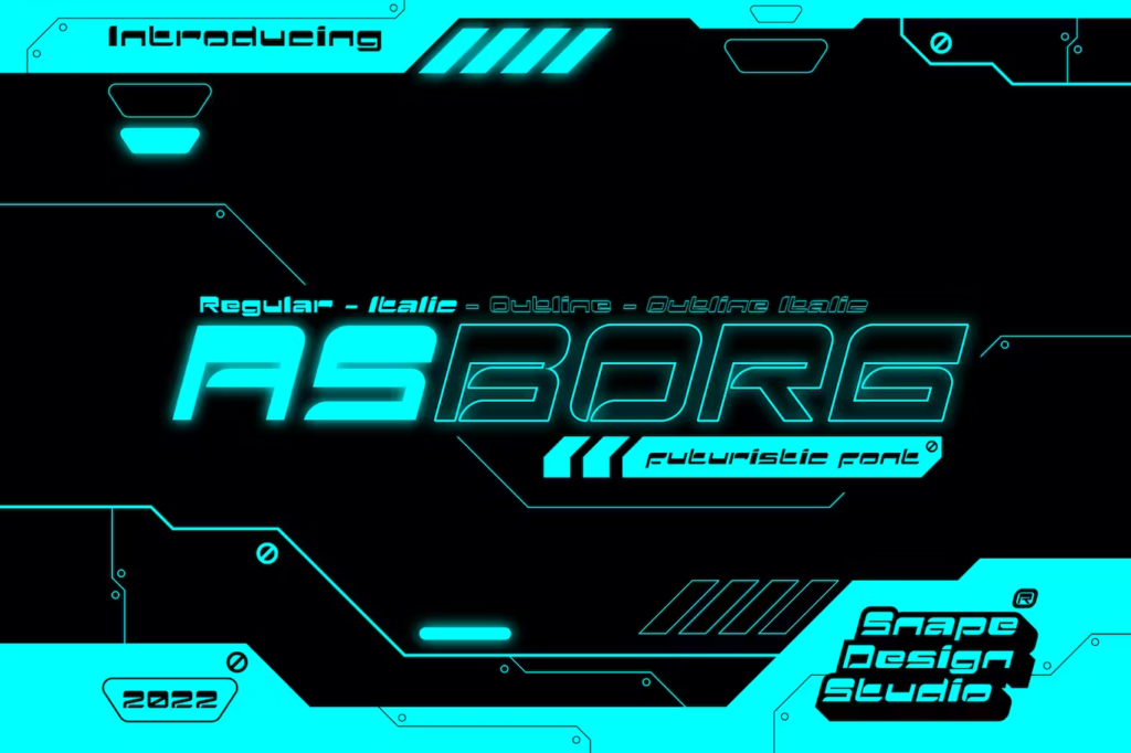 Asborg – Futuristic Font