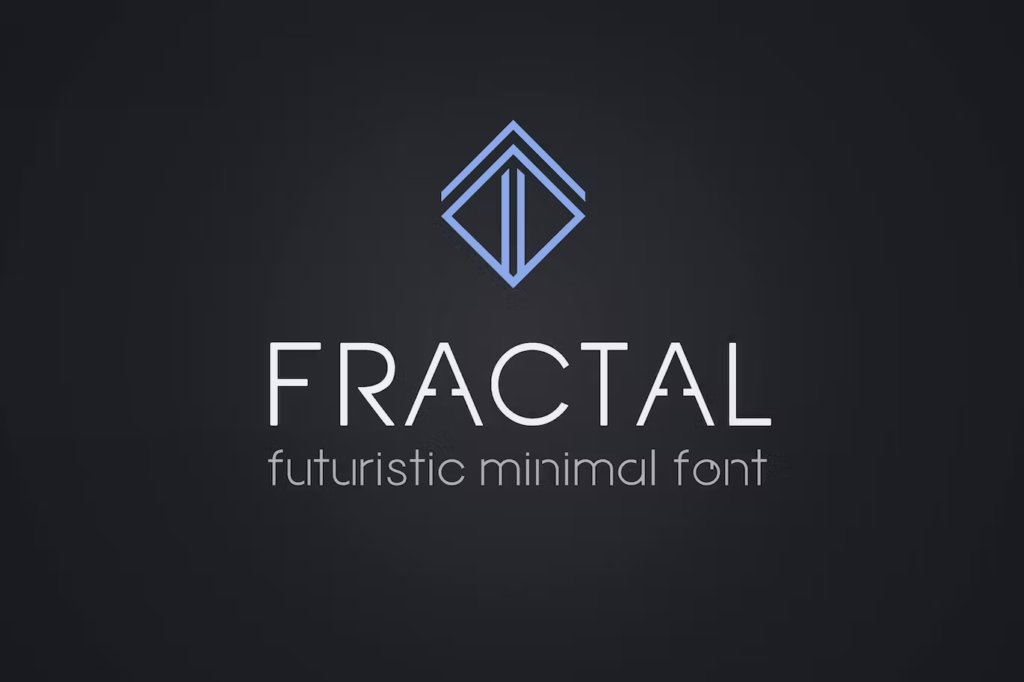 Fractal. Futuristic font