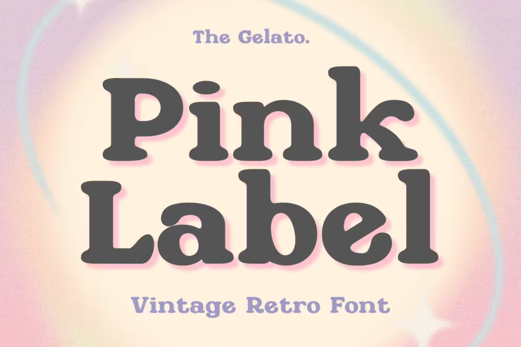Pink Label Retro Groovy Font