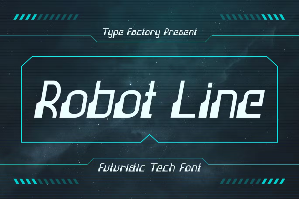 Robot Line - Futuristic Tech Font
