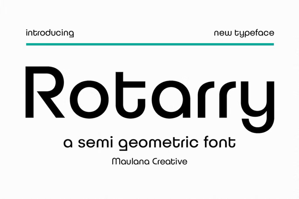 Rotarry Semi Geometric Font