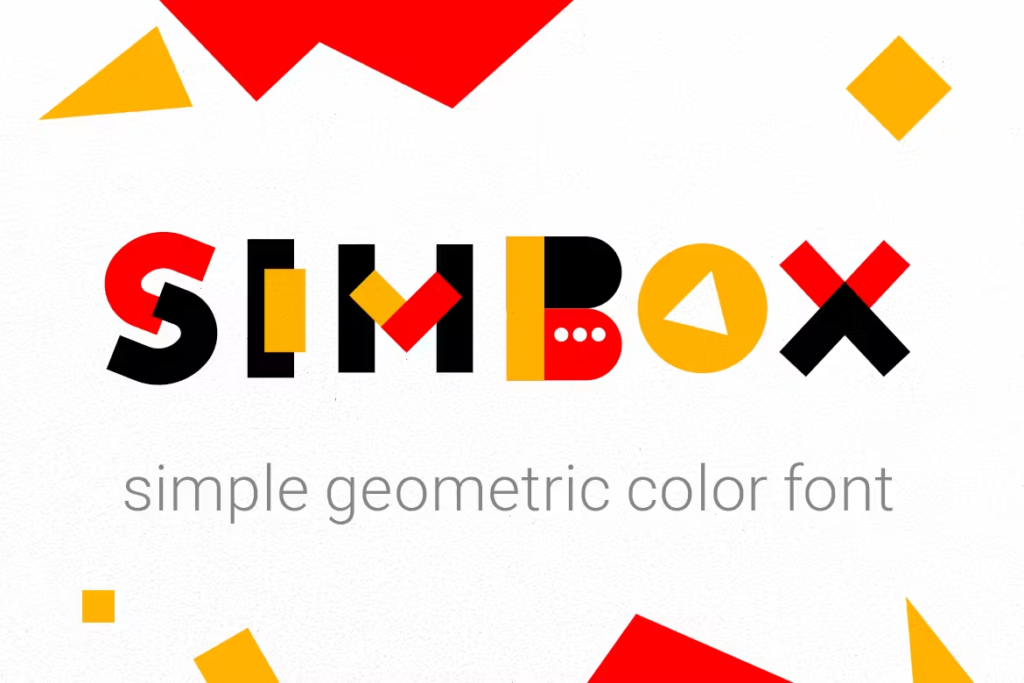 Simbox the color geometric font