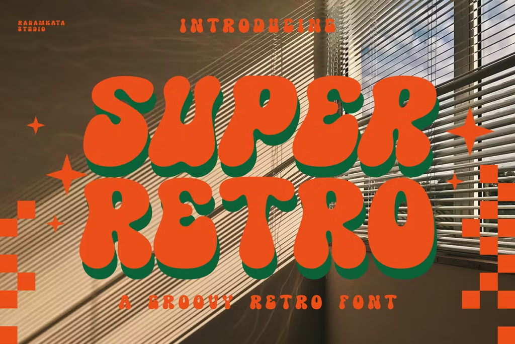 Super Retro - Groovy Retro Typeface