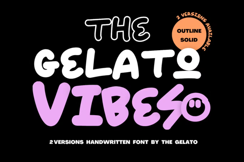 The Gelato Vibes Handwritten 3D Street Font