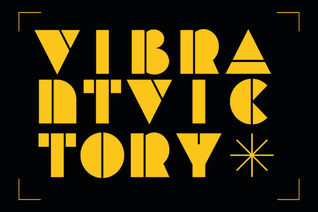 Vibrant Victory - Geometric Typeface
