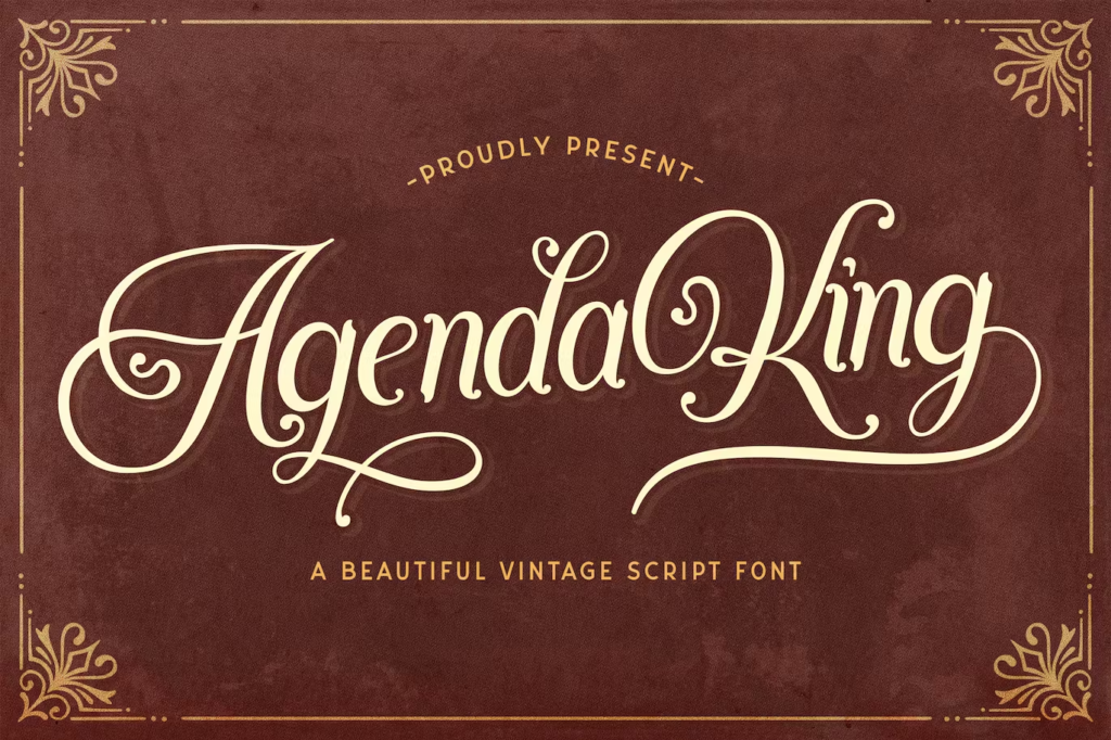 Agenda King - Vintage Script Font