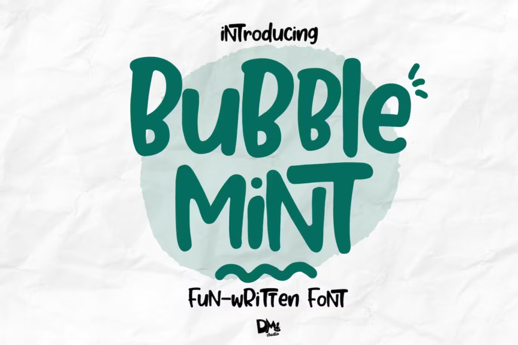 Bubble Mint - Fun written Font