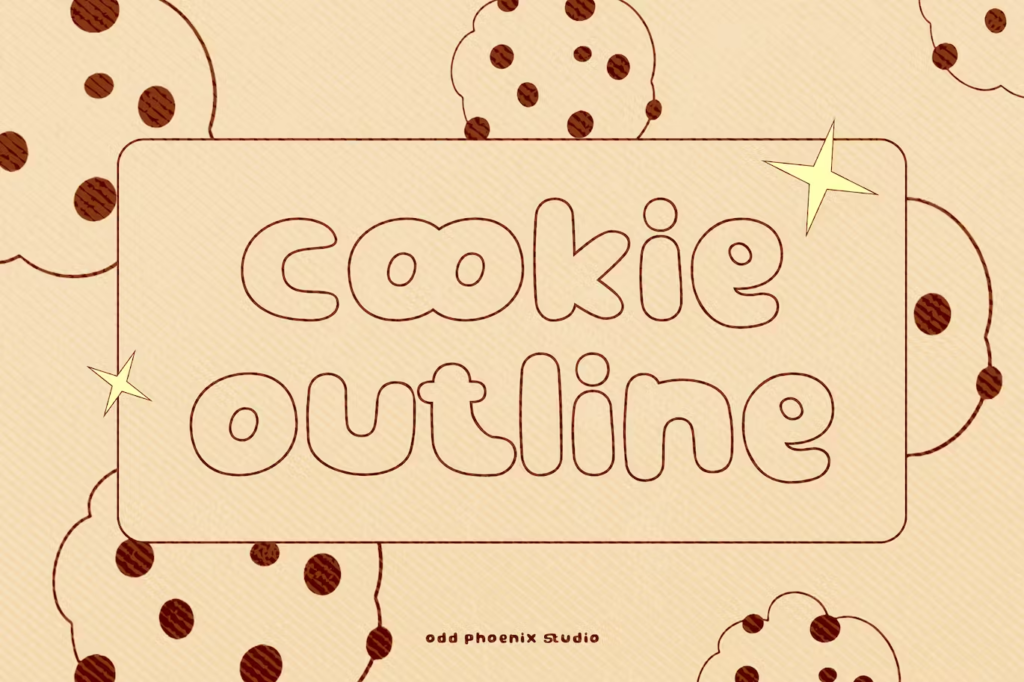 Cookie Outline - Sans Serif Font