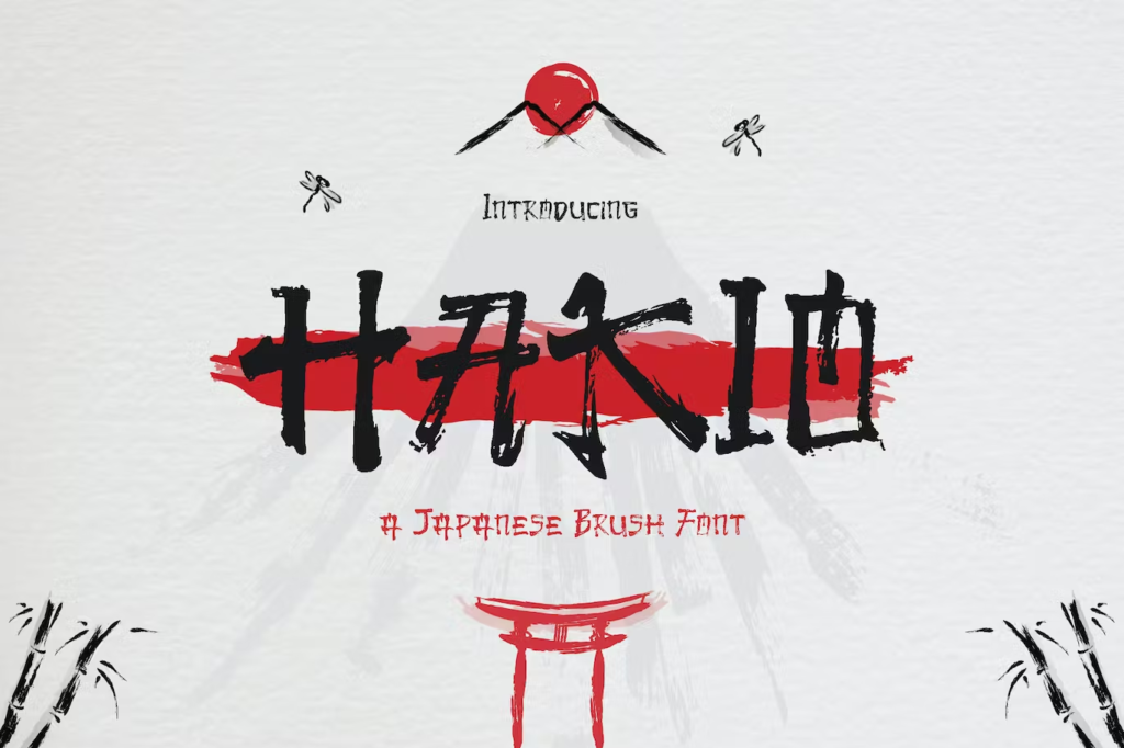 Hakio - Japanese Brush Font