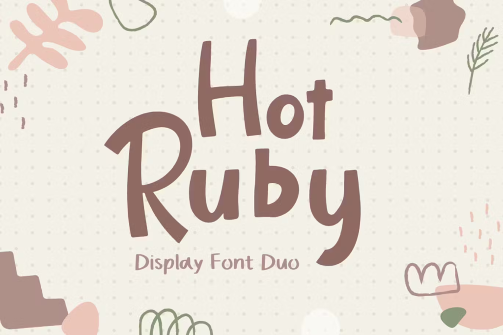 Hot Ruby - Display Font Duo