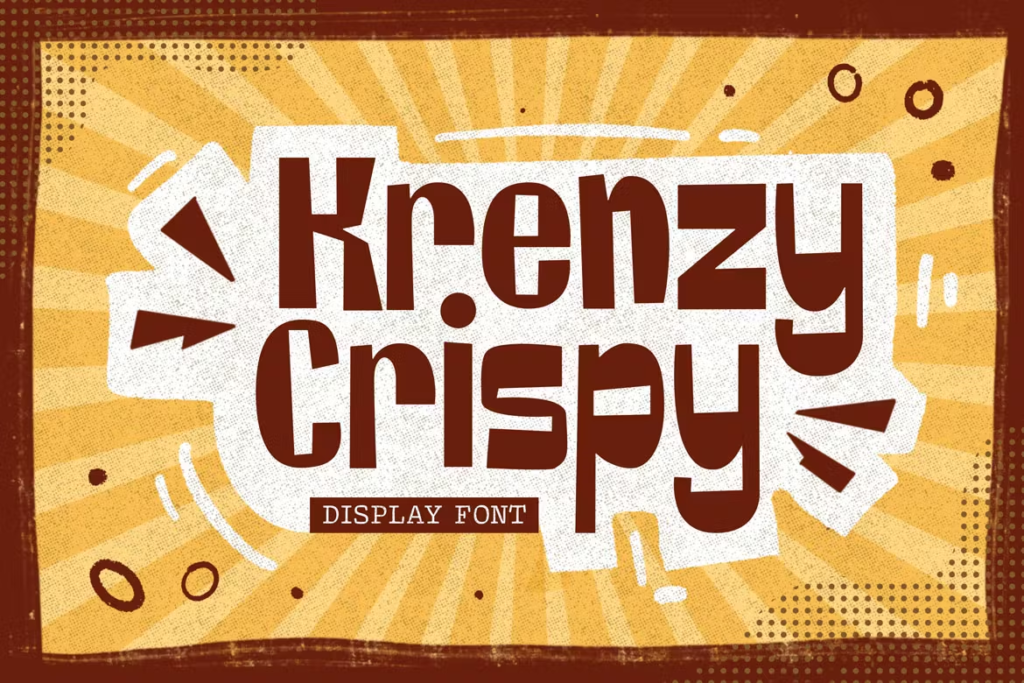 Krenzy Crispy - Crunchy Display Font
