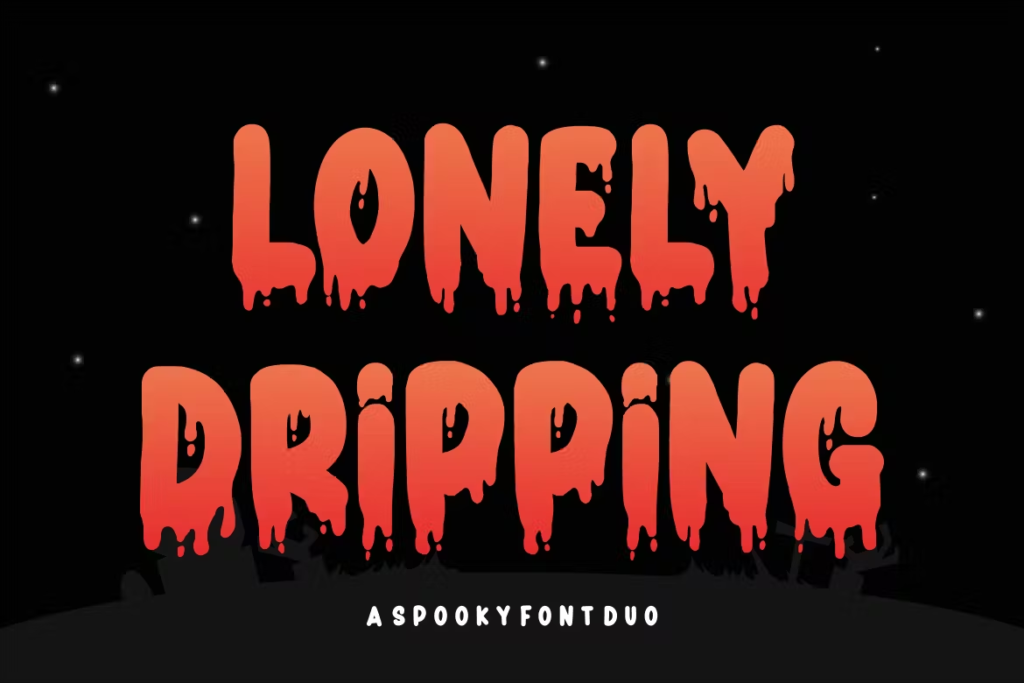 Lonely Dripping Halloween Display Font