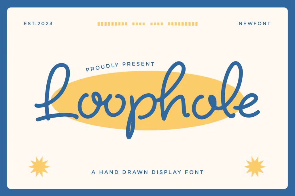 Loophole - A Hand Drawn Display Font