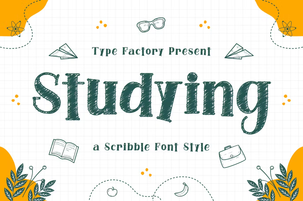 Studying - A Scribble Font Style