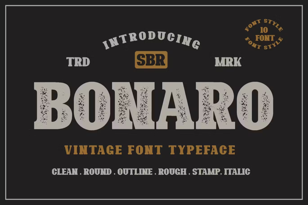 10 Font - Bonaro Font Family
