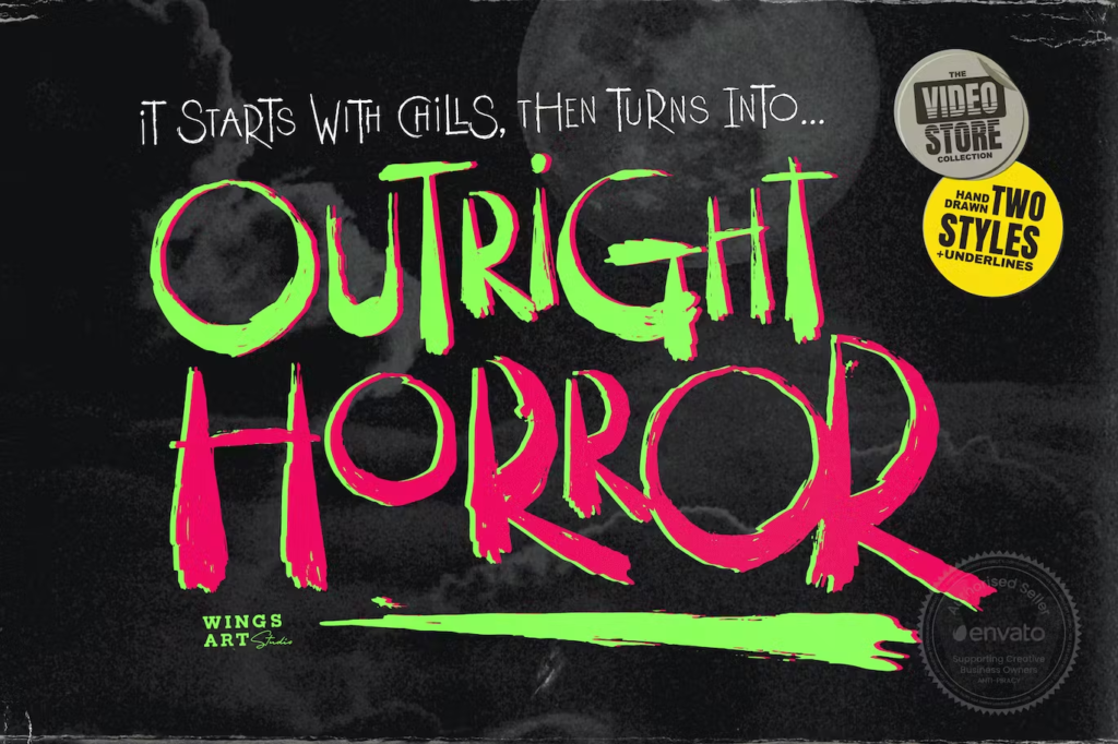 Outright Horror - Hand-drawn Halloween Font