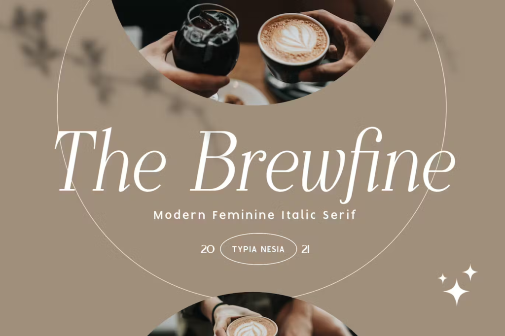 The Brewfine - modern feminine italic serif