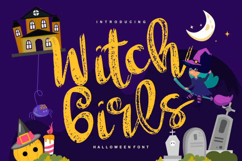 Witch girls - Script Halloween Font