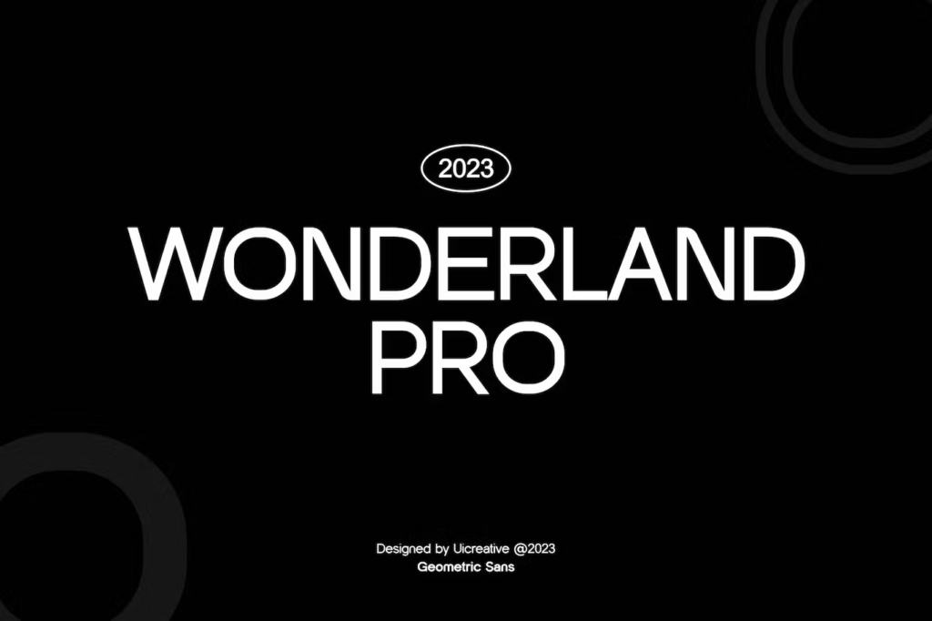 Wonderland Pro Geometric Sans Serif Font