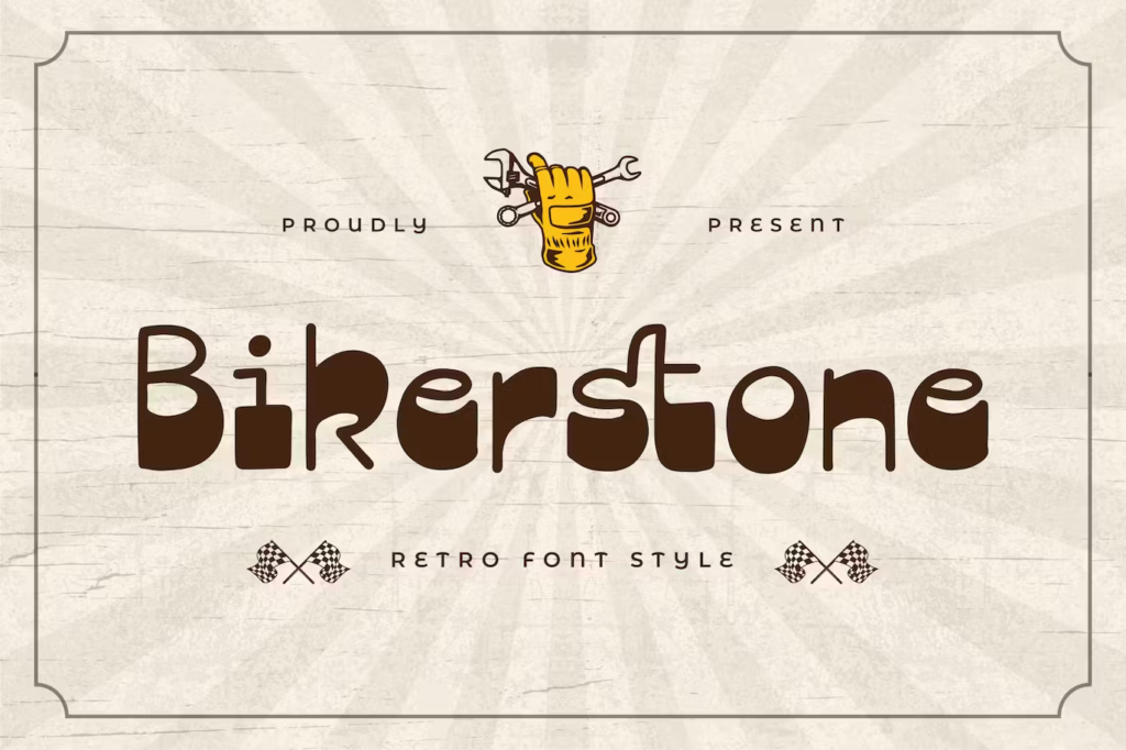 Bikerstone - Retro Font Style