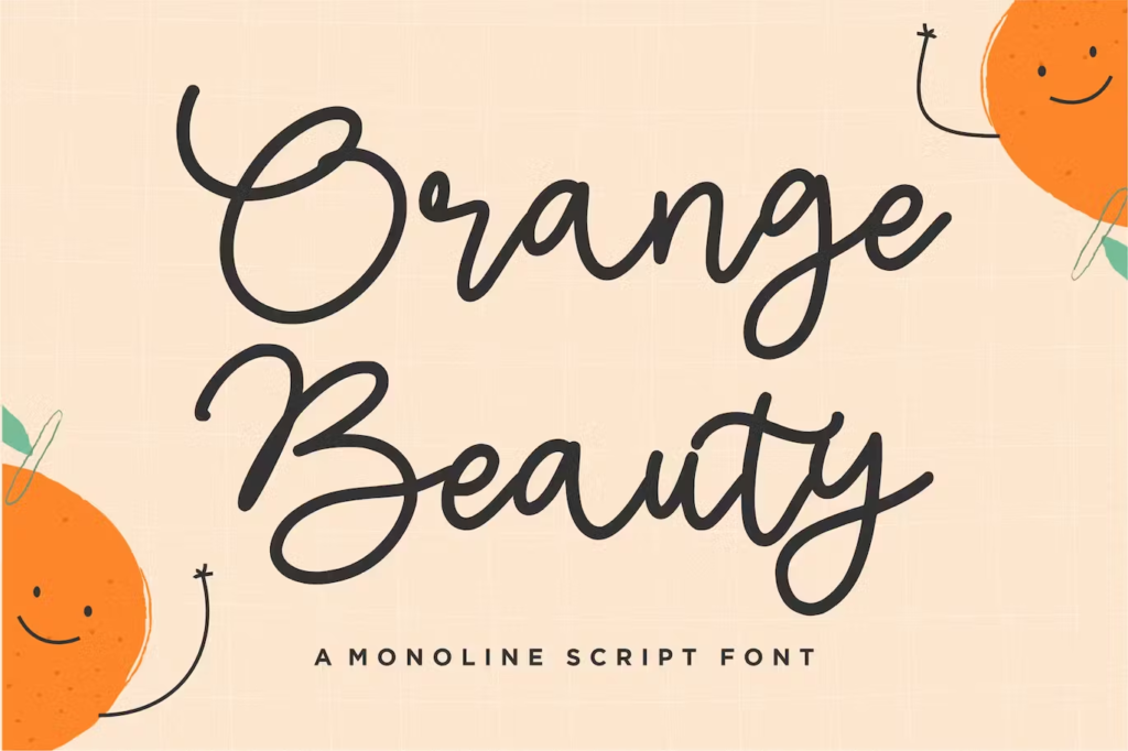 Orange Beauty Handwriting Font