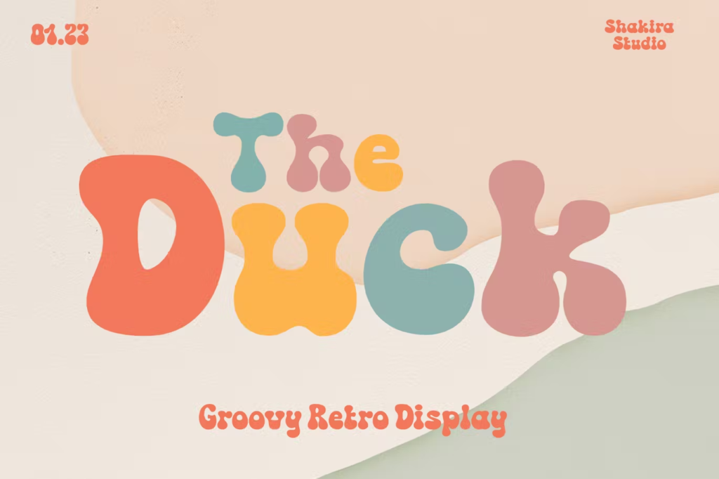 The Duck - Groovy Retro Font