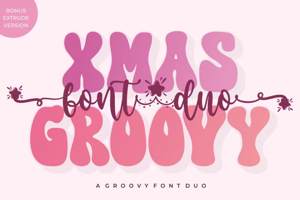 Xmas Groovy Font Duo