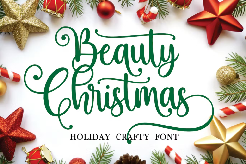 Beauty Christmas - Holiday Crafty Font