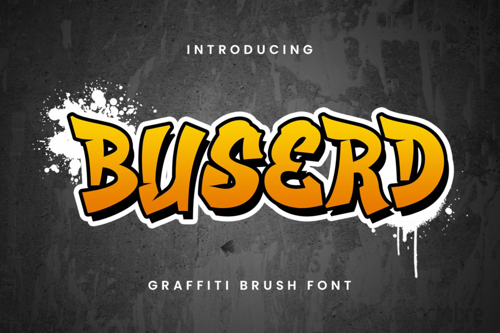 Buserd - A Graffiti Brush Font