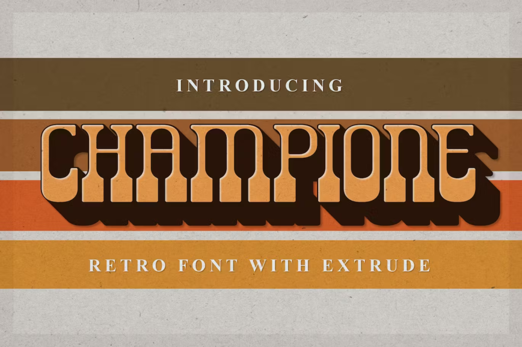 Champione - Retro Font with Extrude