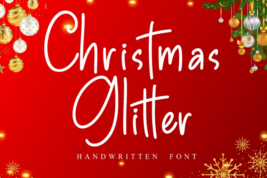 Christmas Glitter - Handwritten Font
