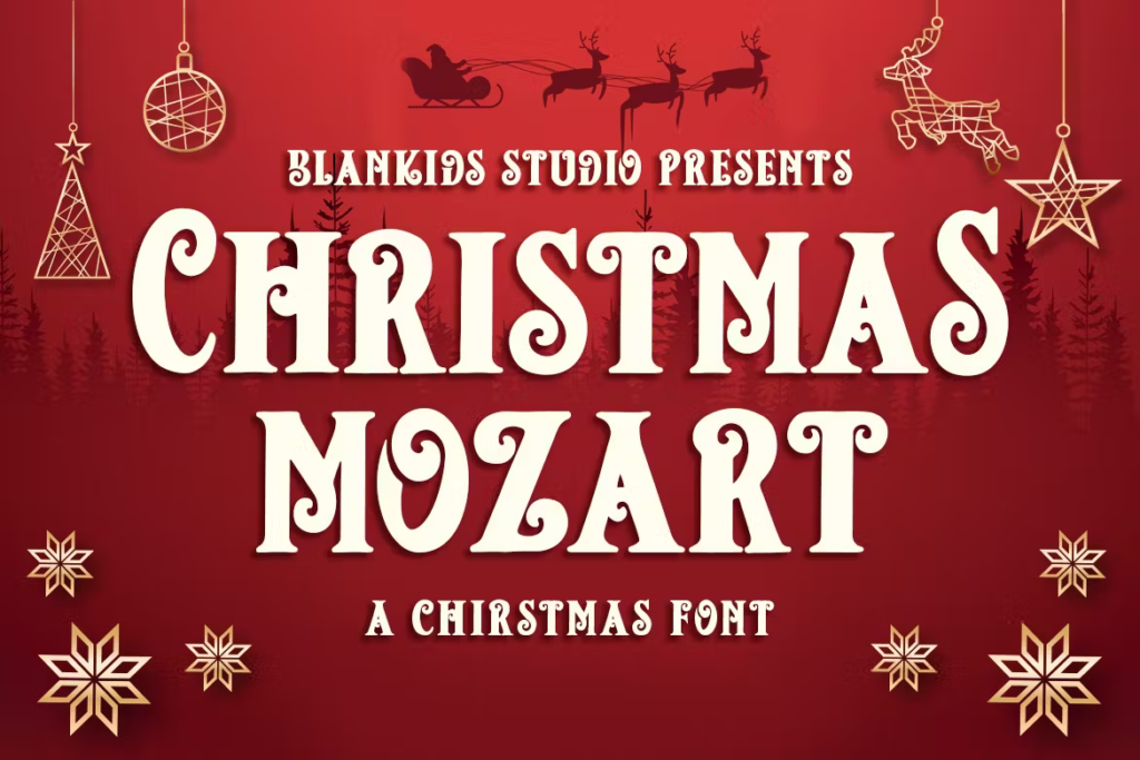 Christmas Mozart a Christmas Serif Font