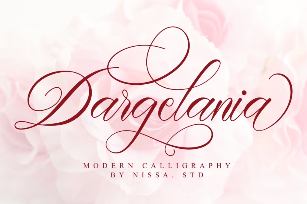 Dargelania Calligraphy Font, calligraphy fonts 