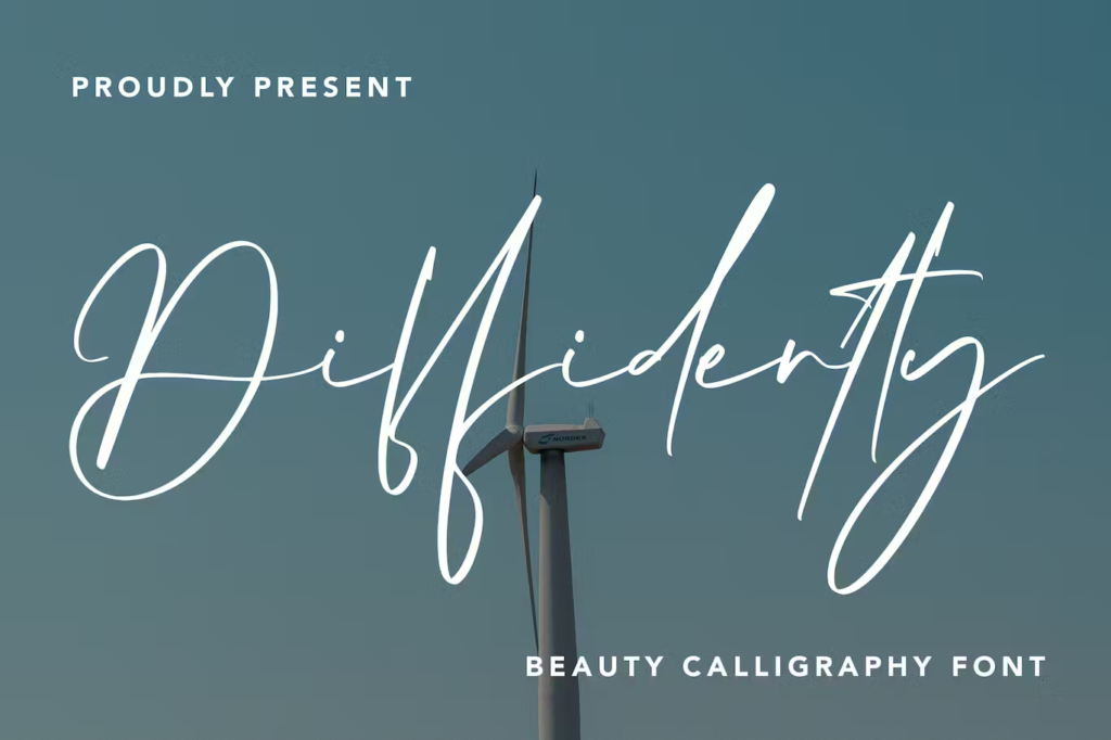 Diffidently - Beauty Calligraphy Font
