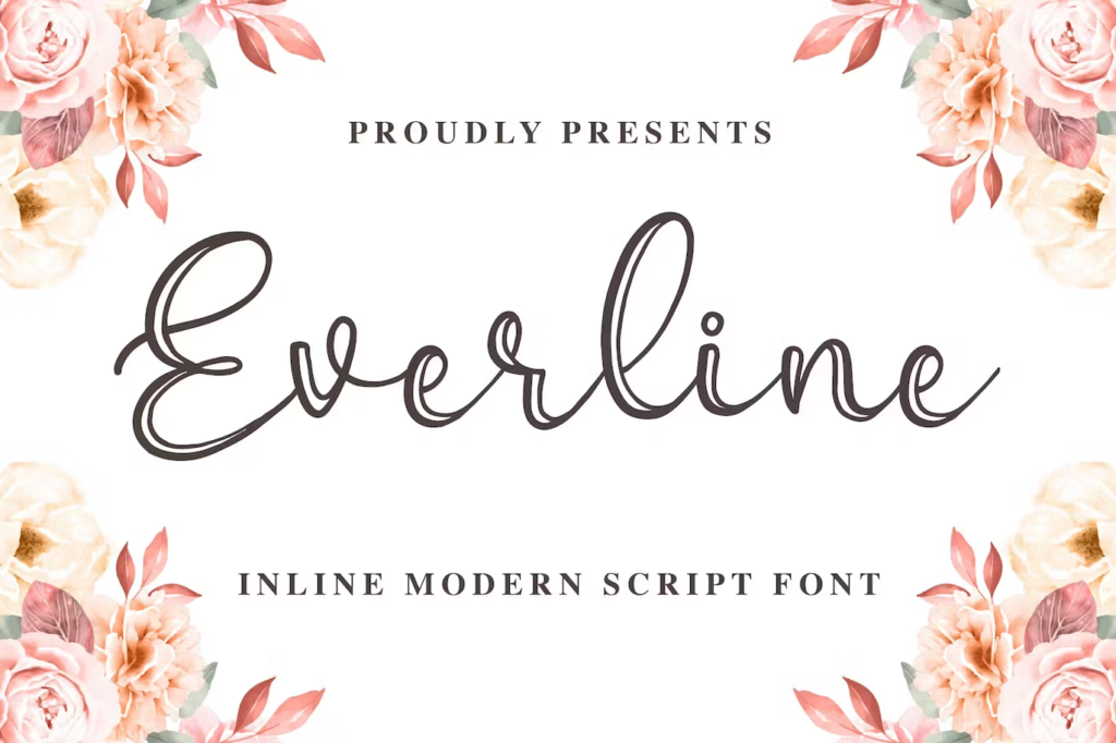 Everline - a Modern Calligraphy Font 