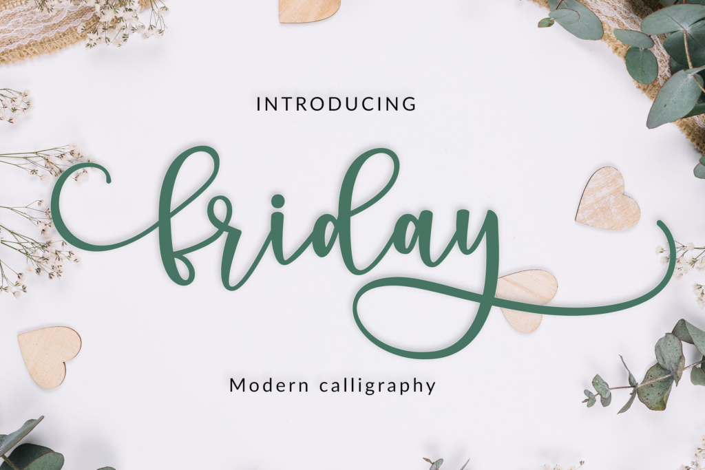 Friday - A Stylish Calligraphy Font