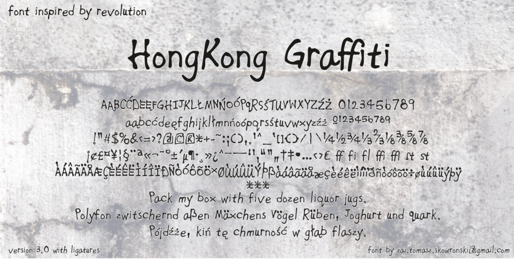 HongKong Graffiti Font