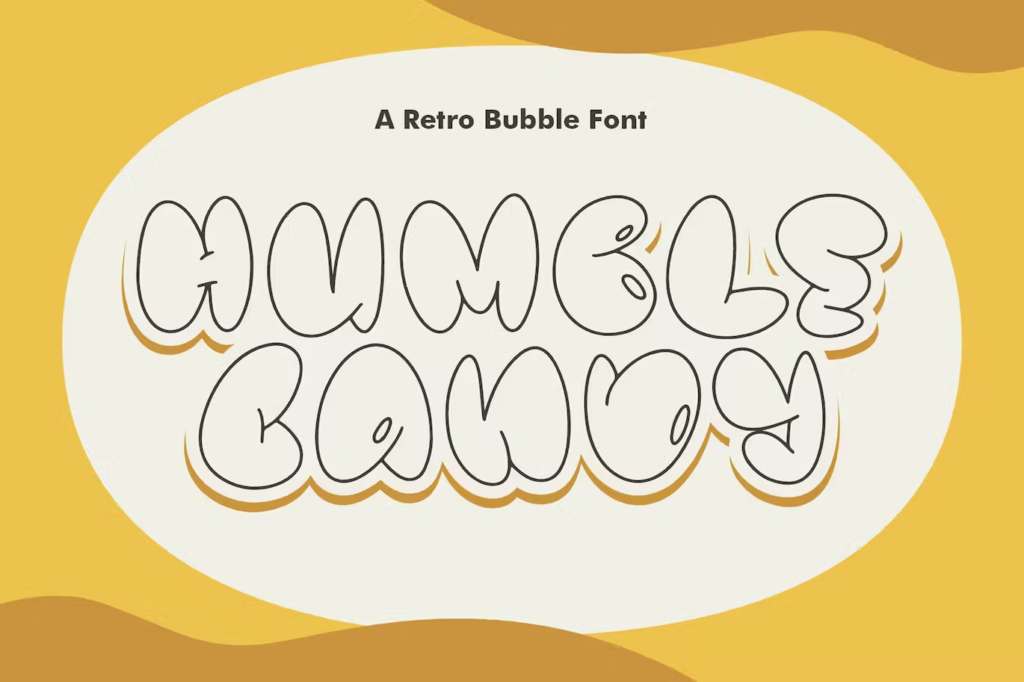 Humble Candy A Retro Bubble Font